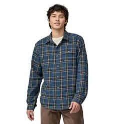Patagonia Men's Cotton In Conversion Lightweight Fjord Flannel Shirt - Major: Tidepool Blue -Optimal Sportswear Store POS WBF23 42410 MTBL CM1