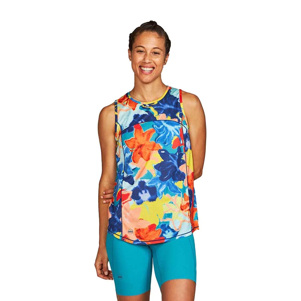 Women's Run All Day Tank - Blu Collage 4 Women's Run All Day Tank - Blu Collage - Image 2