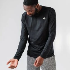 Men's EZ Tee Perf Long Sleeve Top - Black 8 Men's EZ Tee Perf Long Sleeve Top - Black -Optimal Sportswear Store RM195 1.2 1