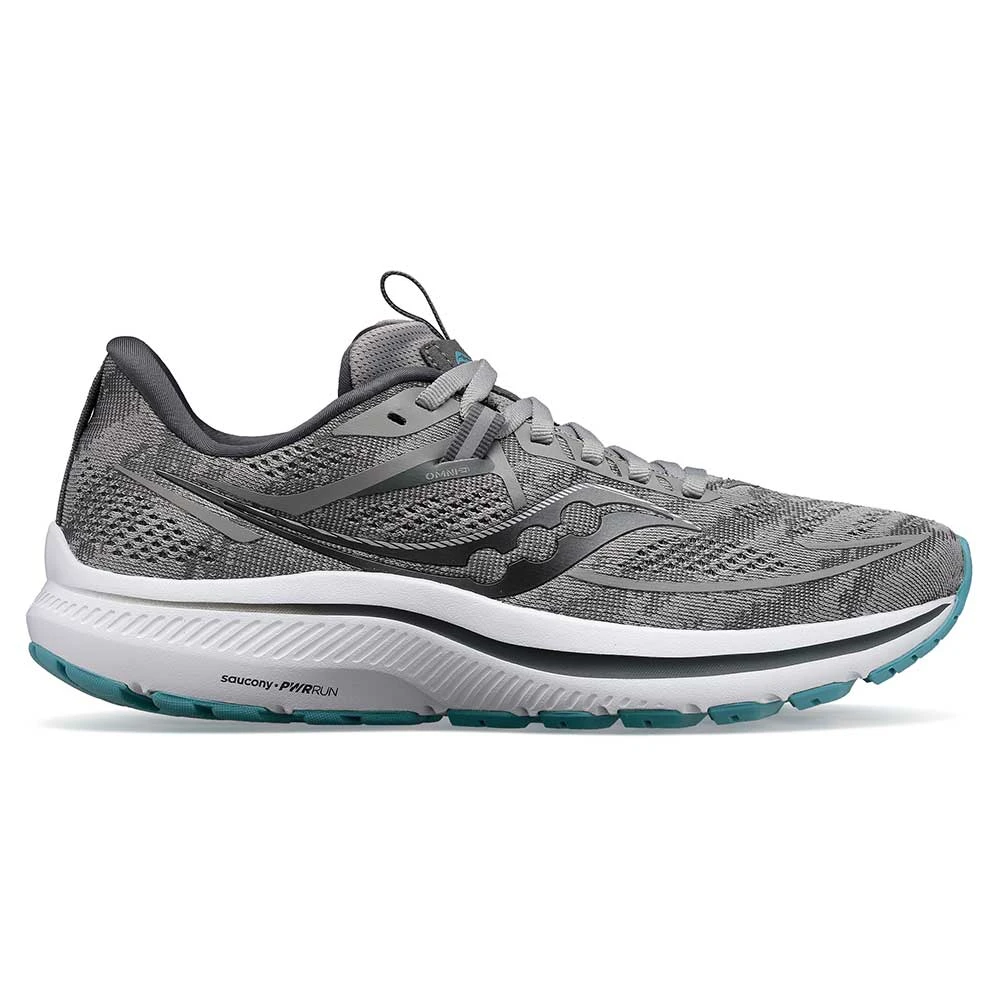 Saucony Women's Omni 21 Running Shoe- Alloy/Rainfall- Regular (B) 3 Saucony Women's Omni 21 Running Shoe- Alloy/Rainfall- Regular (B)