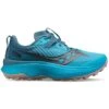 Saucony Women's Endorphin Edge Trail Shoe- Ocean/Loam- Regular (B) -Optimal Sportswear Store S10773 31 1