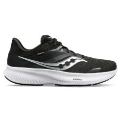 Saucony Women's Ride 16 Running Shoe - Black/White - Regular (B)