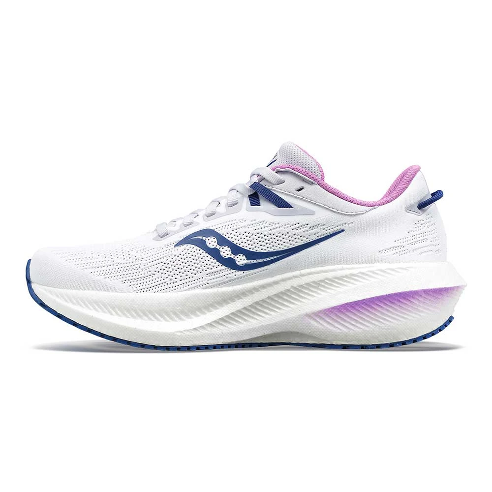 Saucony Women's Triumph 21 Running Shoe - White/Indigo - Regular (B) 5 Saucony Women's Triumph 21 Running Shoe - White/Indigo - Regular (B) - Image 3