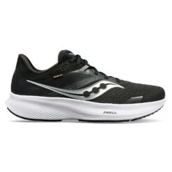 Saucony Men's Ride 16 Running Shoe - Black/White - Regular (D)
