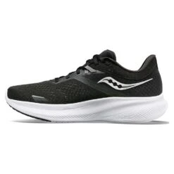 Saucony Men's Ride 16 Running Shoe -Black/White - Wide (2E) -Optimal Sportswear Store S20831 05 2