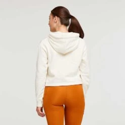 Cotopaxi Women's Do Good Organic Crop Pullover Hoodie - Bone -Optimal Sportswear Store S23 W Do Good Organic Crop Sweatshirt Bone 3