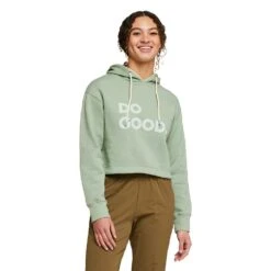 Cotopaxi Women's Do Good Organic Crop Pullover Hoodie - Silver Leaf