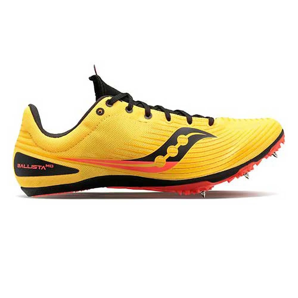 Saucony Men's Ballista MD Track Spike - Vizigold/Vizired- Regular (D) 3 Saucony Men's Ballista MD Track Spike - Vizigold/Vizired- Regular (D)
