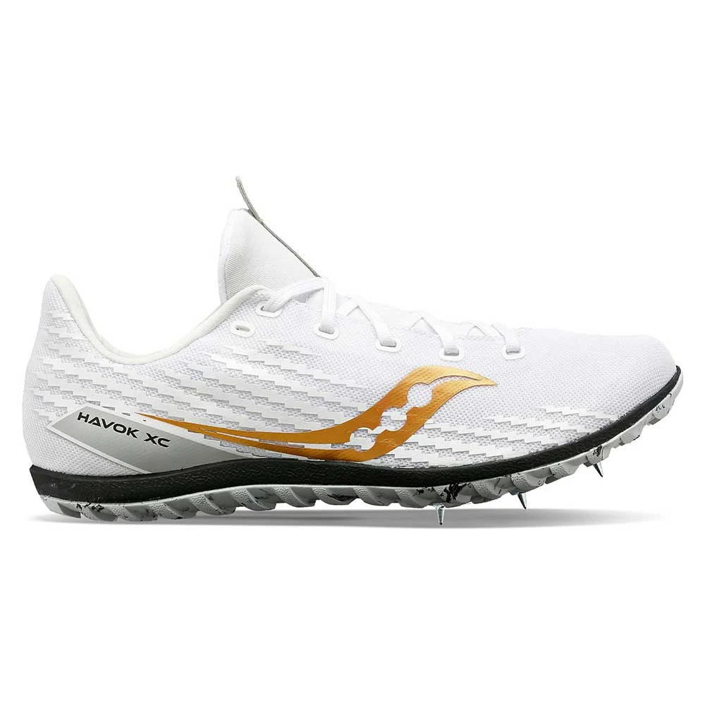 Saucony Men's Havok XC3 Spike -White - Regular (D) 3 Saucony Men's Havok XC3 Spike -White - Regular (D)