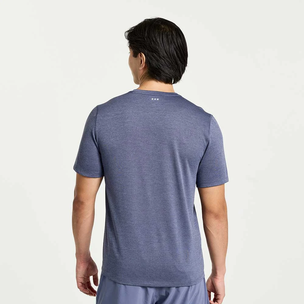 Saucony Men's Stopwatch Short Sleeve Shirt - Horizon Heather 5 Saucony Men's Stopwatch Short Sleeve Shirt - Horizon Heather - Image 3