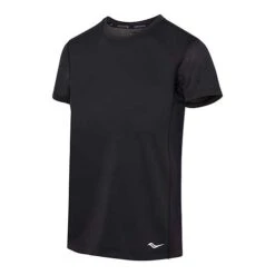 Saucony Women's Stopwatch Short Sleeve - Black