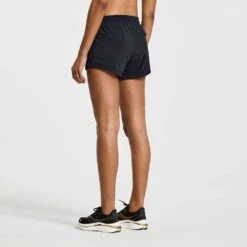 Saucony Women's Outpace 3" Running Short - Black -Optimal Sportswear Store SAW800422 BK 5