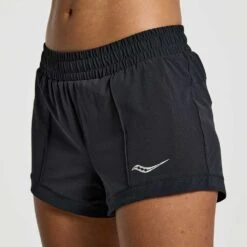 Saucony Women's Outpace 3" Running Short - Black -Optimal Sportswear Store SAW800422 BK 7