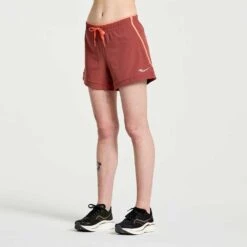 Saucony Women's Outpace 5" Running Short - Apple Butter -Optimal Sportswear Store SAW800423 AB 3