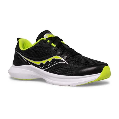 Saucony Youth Kinvara 13 Running Shoe - Black/Lime 4 Saucony Youth Kinvara 13 Running Shoe - Black/Lime - Image 2