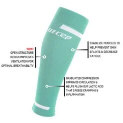 CEP Women's The Run Compression Calf Sleeves 4.0 - Ocean -Optimal Sportswear Store The Run Calf Sleeves 4.0 ocean infograph 5 1800x1800 41ee4ca8 3d7e 4dad 8495 7a066a513ae5