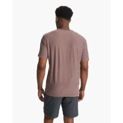 Vuori Men's Strato Tech Tee - Hazel Heather -Optimal Sportswear Store V126HAH FA23 M ECOMM TOPS BACK TOPS 4