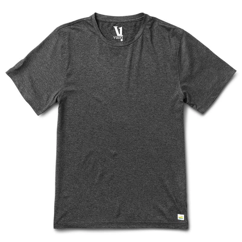 Vuori Men's Strato Tech Tee - Charcoal Heather 3 Vuori Men's Strato Tech Tee - Charcoal Heather