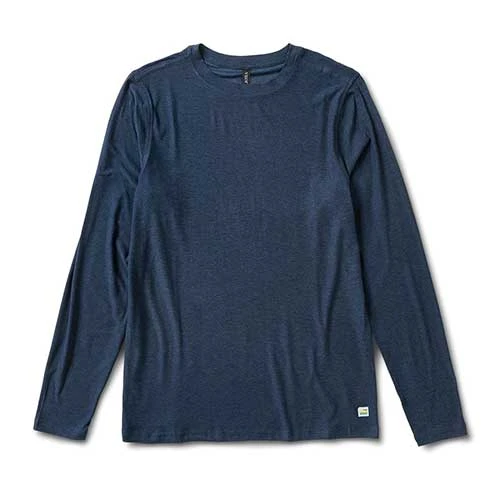 Vuori Men's Long-Sleeve Strato Tech Tee - Navy Heather 3 Vuori Men's Long-Sleeve Strato Tech Tee - Navy Heather