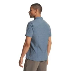 Vuori Men's Short Sleeve Bridge Button Down - Lake Daggers -Optimal Sportswear Store V184LKD FA23 M ECOMM TOPS BACK TOPS 4