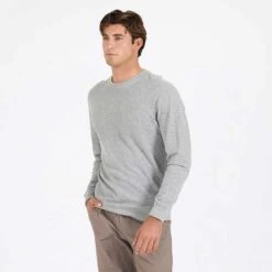 Vuori Men's Jeffreys Pullover - Heather Grey -Optimal Sportswear Store V218HTG 2 1200x crop center jpg