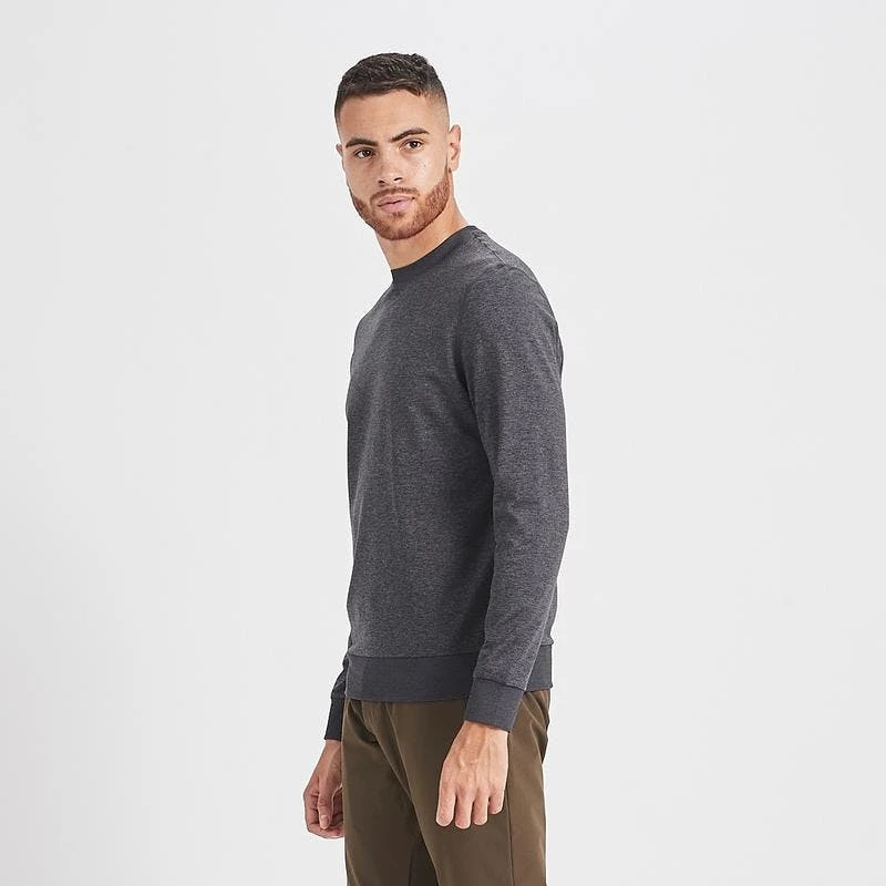 Vuori Men's Ponto Performance Crew - Charcoal Heather 5 Vuori Men's Ponto Performance Crew - Charcoal Heather - Image 3