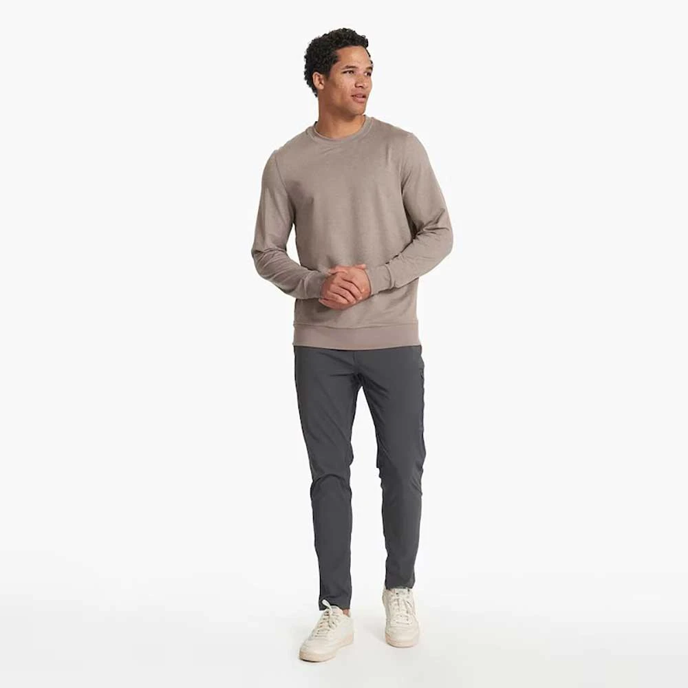 Vuori Men'sPonto Performance Crew - Walnut Heather 4 Vuori Men'sPonto Performance Crew - Walnut Heather - Image 2