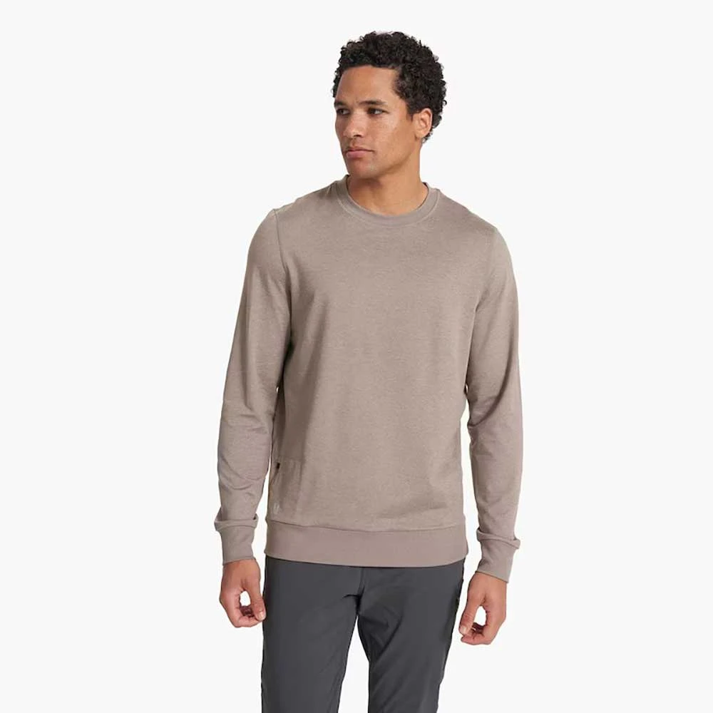 Vuori Men'sPonto Performance Crew - Walnut Heather 5 Vuori Men'sPonto Performance Crew - Walnut Heather - Image 3