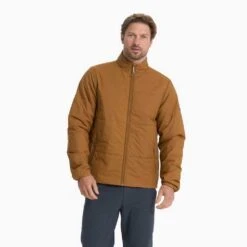 Vuori Men's Echo Insulated Jacket - Camel -Optimal Sportswear Store V535CAM 03480 1200x crop center jpg