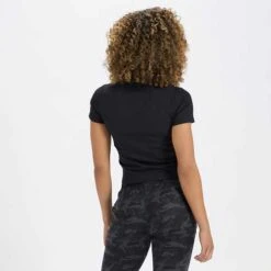 Vuori Women's Mudra Fitted Tee - Black -Optimal Sportswear Store VW169BLK 3 1200x crop center jpg