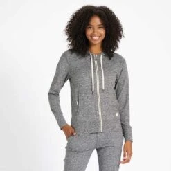 Vuori Women's Halo Performance Hoodie - Heather Grey