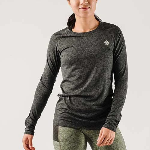 Women's EZ Tee Long Sleeve Top - Black Charcoal 3 Women's EZ Tee Long Sleeve Top - Black Charcoal