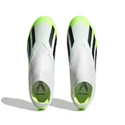 ADIDAS Unisex X Crazyfast .3 Laceless FG Soccer Cleat - Cloud White / Core Black / Lucid Lemon- Regular (D) 15 ADIDAS Unisex X Crazyfast .3 Laceless FG Soccer Cleat - Cloud White / Core Black / Lucid Lemon- Regular (D) -Optimal Sportswear Store X CRAZYFAST.3 LL FG White HQ4515 02 standard