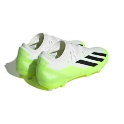 ADIDAS Unisex X Crazyfast .3 FG Cleats- Cloud White / Core Black / Lucid Lemon- Regular (D) -Optimal Sportswear Store X Crazyfast.3 Firm Ground Cleats White HQ4534 05 standard