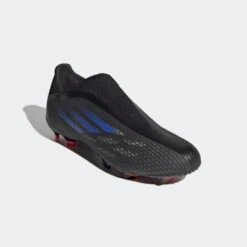 ADIDAS Unisex X Speedflow .3 Laceless FG Soccer Shoe - Black/Sonic Ink/Solar Yellow -Optimal Sportswear Store X Speedflow.3 Laceless Firm Ground Cleats Black FY3273 04 standard