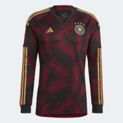 ADIDAS Men's Germany 2022 Away Long Sleeve Jersey - Black