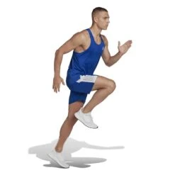 ADIDAS Men's Own The Run Singlet - Team Royal Blue 7 ADIDAS Men's Own The Run Singlet - Team Royal Blue -Optimal Sportswear Store adidas hl3989 6 apparel on model walking view white