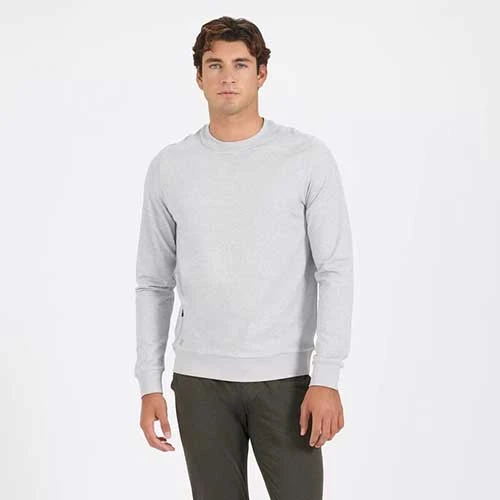 Vuori Men's Ponto Performance Crew - Platinum Heather 6 Vuori Men's Ponto Performance Crew - Platinum Heather - Image 4