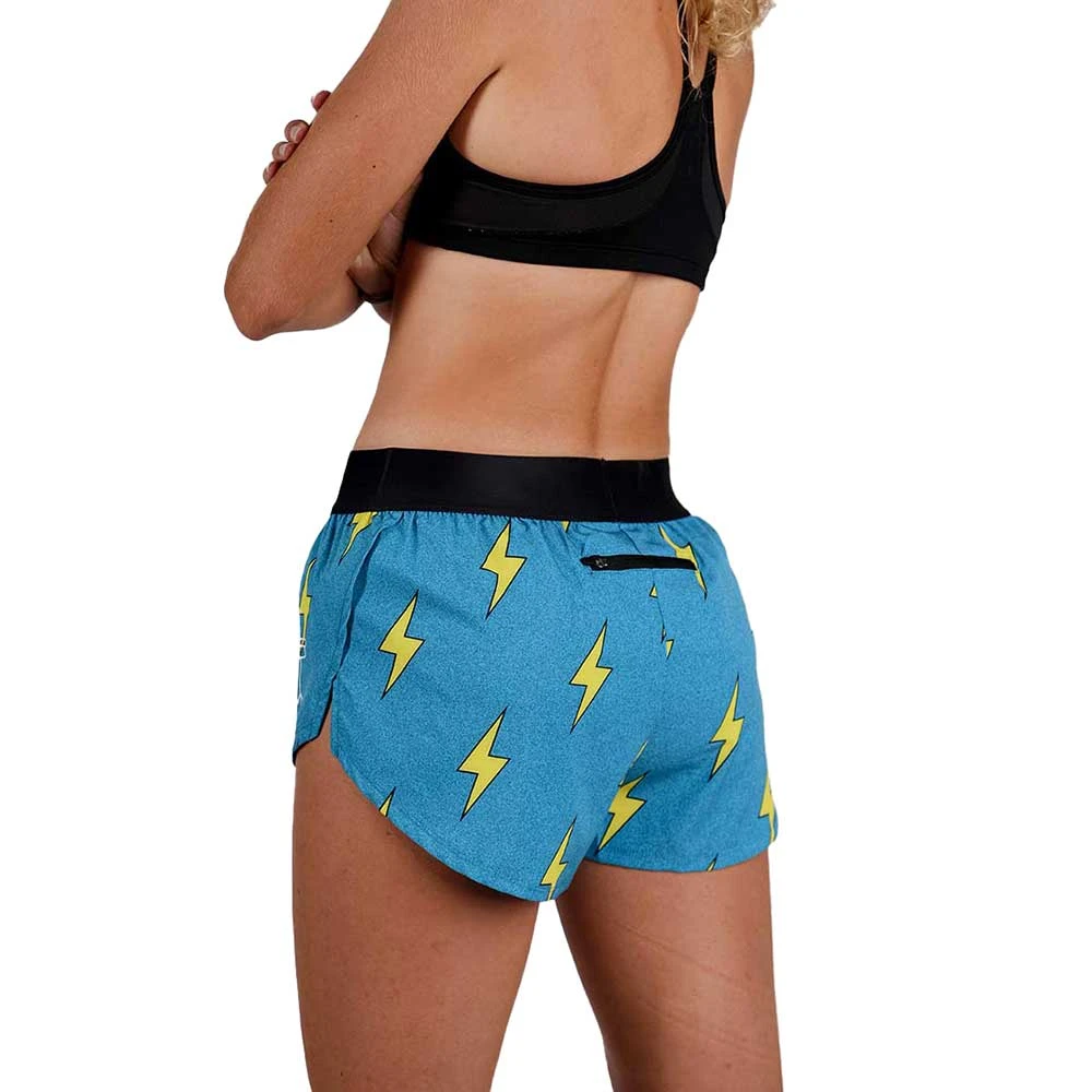 Women's Blue Bolts 1.5" Split Short - Blue Bolts 5 Women's Blue Bolts 1.5" Split Short - Blue Bolts - Image 3