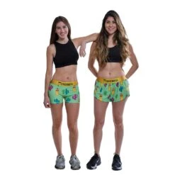 Women's Green Llamas 1.5" Split Short - Green Llamas -Optimal Sportswear Store chicknlegs womens green llamas split running shorts group shot 873a1b2f 081b 4c2a a42f 3544260568c9