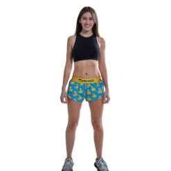 Women's Rubber Ducky 1.5" Split Short - Rubber Ducky 10 Women's Rubber Ducky 1.5" Split Short - Rubber Ducky -Optimal Sportswear Store chicknlegs womens rubber ducky 1.5 inch split running shorts full body