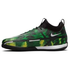 JR Nike Phantom GT2 DF SW IC Soccer Shoe - Black/Mtlc Platinum/Green Strike 10 JR Nike Phantom GT2 DF SW IC Soccer Shoe - Black/Mtlc Platinum/Green Strike -Optimal Sportswear Store dm0740 003 phslh001