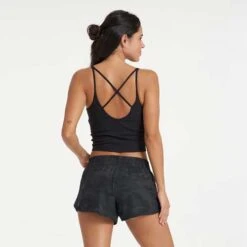 Vuori Women's Rib Crop Tank - Black -Optimal Sportswear Store ezgif 2 60a9ea1085