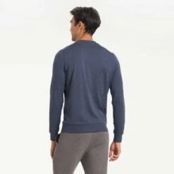 Vuori Men's Ponto Performance Crew - Azure Heather -Optimal Sportswear Store ezgif 3 781c147056