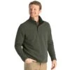Men's Gridback Fleece Snap Pullover - Dark Olive -Optimal Sportswear Store gridback fleece pullover dark olive men 1