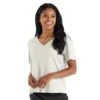 Women's Bamboo Heritage V Neck Tee - Whitecap -Optimal Sportswear Store heritage vneck tee whitecap women 1