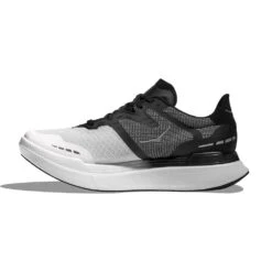 Hoka Unisex Transport X Running Shoe - Black/White- Regular (D) -Optimal Sportswear Store hoka transport x 7