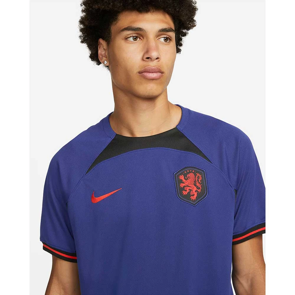 Men's Nike Netherlands 2022/23 DF Stadium Away Jersey - Deep Royal/Black 5 Men's Nike Netherlands 2022/23 DF Stadium Away Jersey - Deep Royal/Black - Image 3