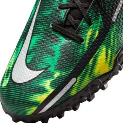 Nike JR Phantom GT2 DF SW TF Soccer Shoe - Black/Mtlc Platinum/Green Strike -Optimal Sportswear Store nike phantom gt2 academy df tf sw jr dm0741 003 football shoes green multicolor green 3 790x790 1