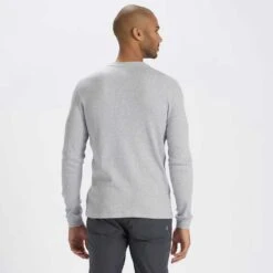 Vuori Men's Waffle Crew - Light Heather Grey -Optimal Sportswear Store px V176LHG 3 1200x crop center jpg